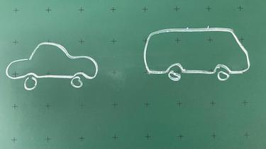 Zeichnung zweier Autos
