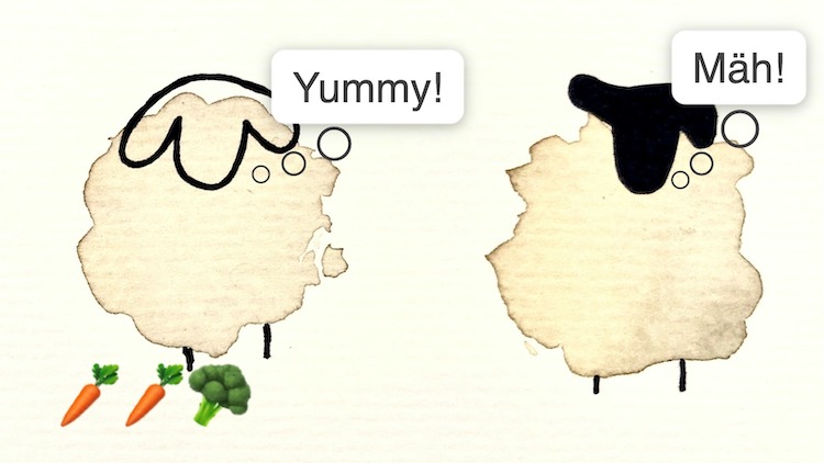 Zeichnung zweier Schafe