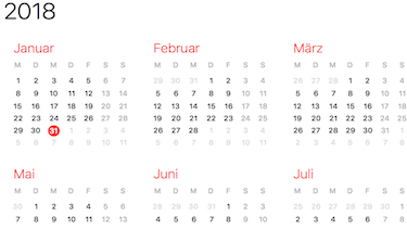 Kalenderausschnitt